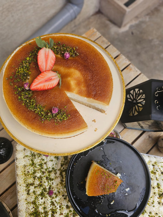 🍰 وصفة البسبوسة بالقشطة